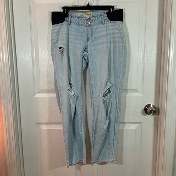 Madewell Maternity Boyfriend Distressed Jeans Size 27 - Picture 7 of 7